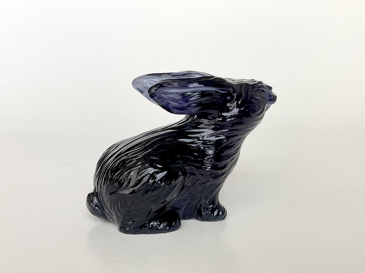 Handmade Decorative Rabbit Figurine Made in Transparent Resin